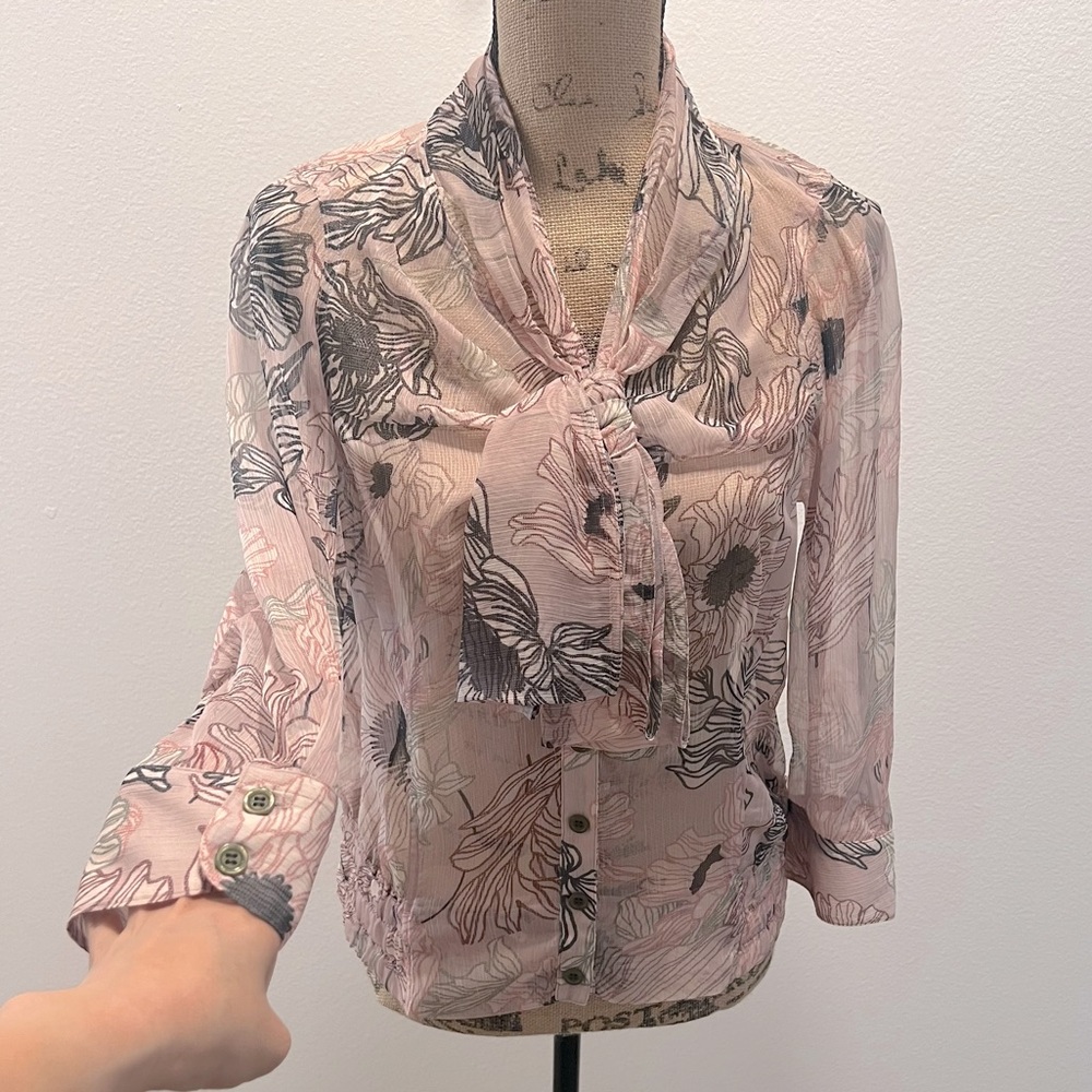 Byron Lars Pink Sheath Blouse 10